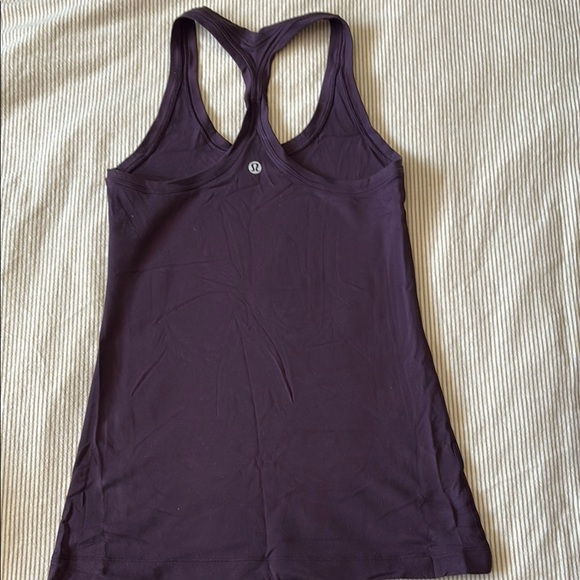 Purple Fitted Backless Tank Top - Picture 2 of 2